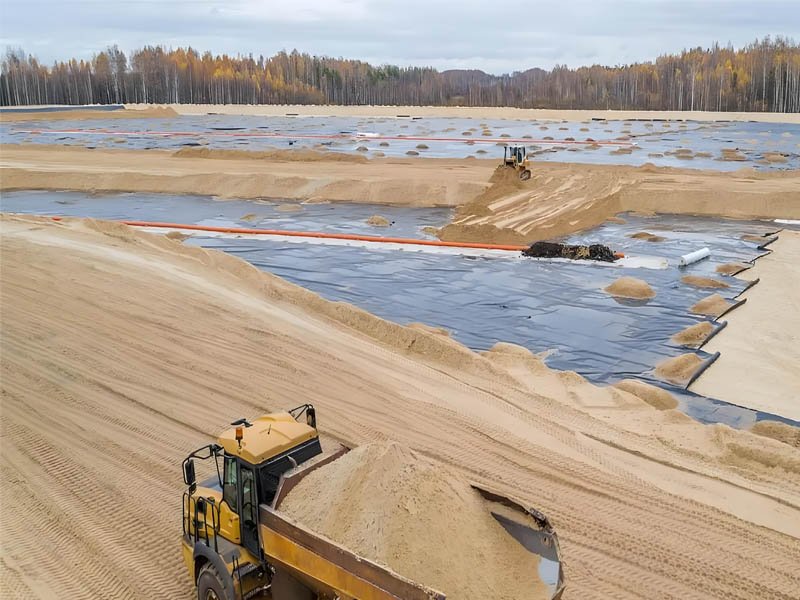 Revestimiento plástico de HDPE para obras de vertederos