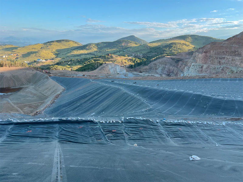 Geomembrana de Lixiviación en Montón Membrana de 60 mil para Minería