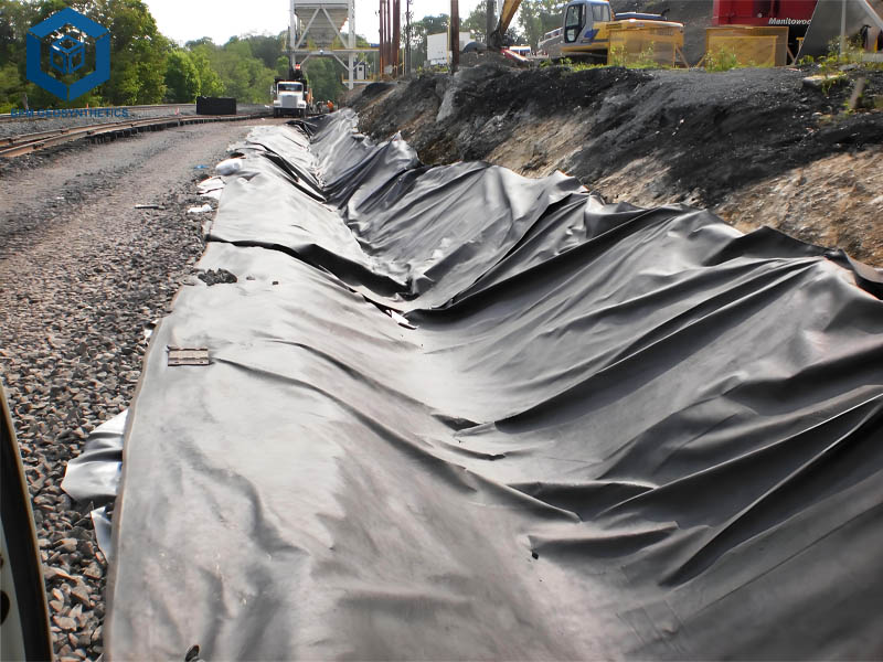 80 mil Revestimiento HDPE Para la Planta Química Estanque
