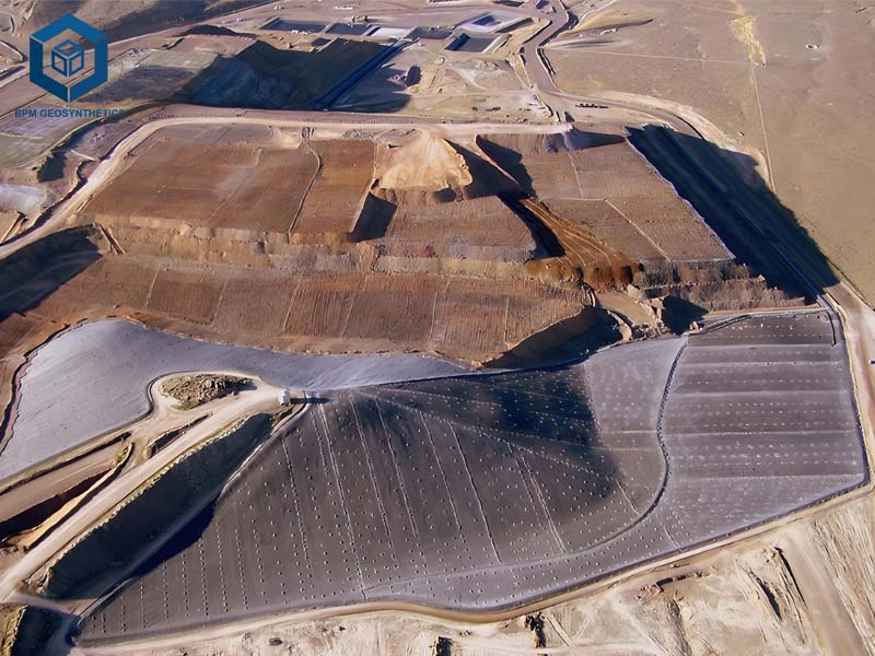 Geomembrana Geosintética de HDPE para Plataforma de Lixiviación en pilas