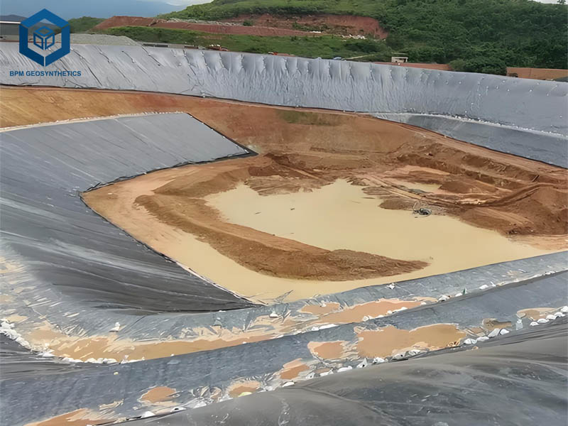 Revestimiento De Geomembrana LLDPE de 1000 micras para Estanque de Peces
