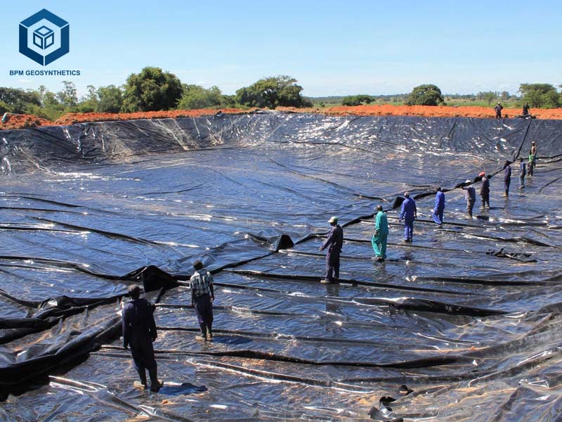 Revestimientos De presas De PVC Geomembrana De HDPE Para Revestimiento De Estanques De Relaves