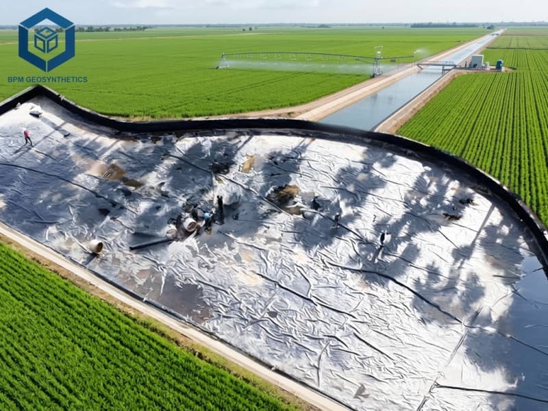 Geomembrana En La Construcción De Carreteras Geomembrana HDPE 1.5 mm para Impermeabilización de Estanques
